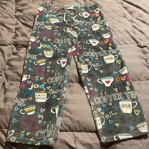 Fuzzy coffee pajama bottoms